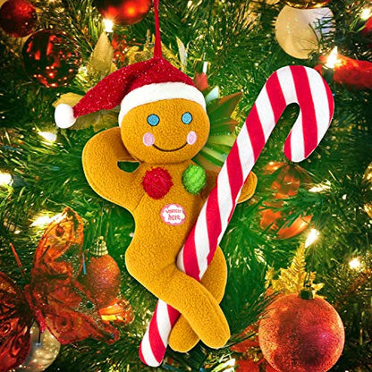 Funny Christmas Ornament Gingerbread Pole Dancer Singing Naughty Holiday Decor