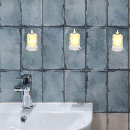STOBAZA LED Candle Light Wall Hook - Secure Mounting with Transparent Suction Cups & Long Rod