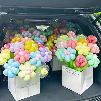 Skiennix 260 Balloons Set - 100PCS Animal Long Balloons & 50PCS Clear/White Balloons for Parties