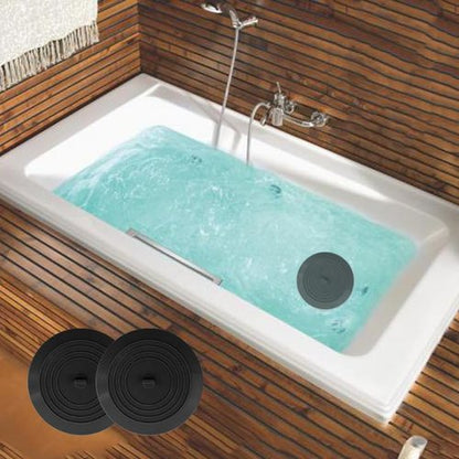 V-TOP Bathtub Drain Stopper 2 Pack, 5 inches Silicone Tub Stopper Shower Drain Cover, Bath Tub Plug Hair Stopper,Universal Flat Suction Renter Friendly Bath Accessories
