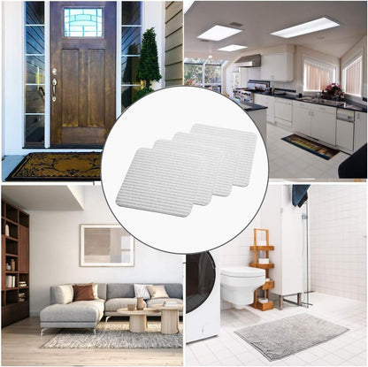 Skiennix Non-Slip Rug Pad Grippers - 4PCS Double-Sided Carpet Corner Stickers for Hardwood & Tile Floors