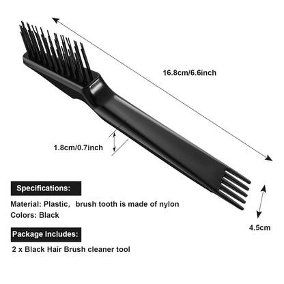 Yaomiao Hair Brush Cleaner Tool - 2-in-1 Dual Edge Brush & Comb Cleaner for Home & Salon Use | 2 Pack