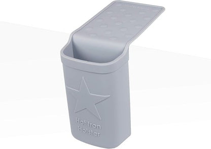 Hot Iron Holster - Adhesive-Free Silicone Storage Pocket for Travel | Heat Resistant to 500°F | Perfect for Curling Irons & Hair Straighteners