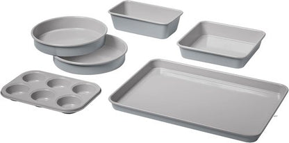Cuisinart Chef's Classic Ceramic Bakeware Set - 6-Piece Nonstick Collection in Gorgeous Gray