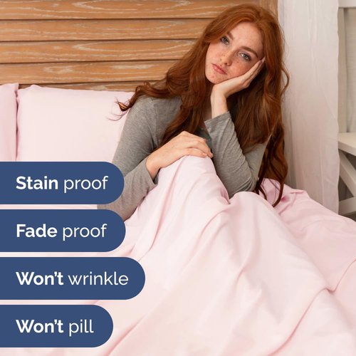 Flex Top Split Head King 4 Piece Sheet Set - Comfy Breathable & Cooling Bed Sheets Set - Hotel Luxury Bedding for Women, Men, Kids, Teens, Boys & Girls - Deep Pockets, Soft = Oeko-Tex - Lavender Pink