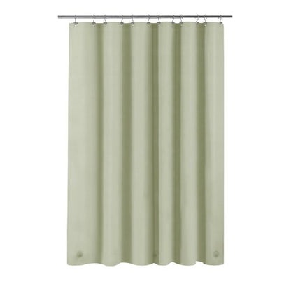 Sage Green Plastic Shower Curtain Liner - Premium PEVA Shower Liner BPA & PVC Free, No Chemical Smell, Lightweight Green Bath Curtain with 3 Magnets for Bathroom, 12 Metal Grommets - Sage