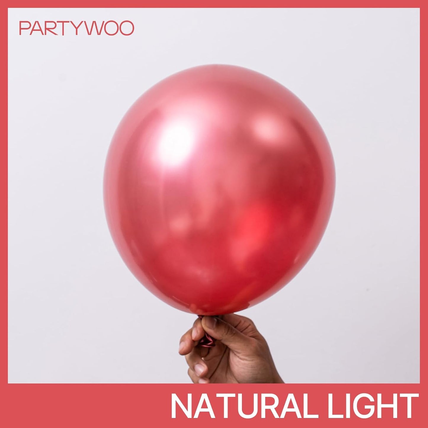 PartyWoo Metallic Pink Balloons - 50pcs 12 Inch Chrome Hot Pink for Birthdays & Celebrations