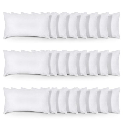 Utopia Bedding Throw Pillows (Set of 24, White), 12 x 24 Inches Pillows for Sofa, Bed and Couch Decorative Stuffer Pillow