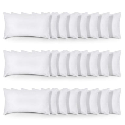 Utopia Bedding Throw Pillows (Set of 24, White), 12 x 24 Inches Pillows for Sofa, Bed and Couch Decorative Stuffer Pillow