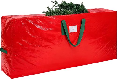 KRYSTY Christmas Tree Storage Bag - Durable Waterproof Zippered Bag for 7.5 Ft Holiday Tree | Red