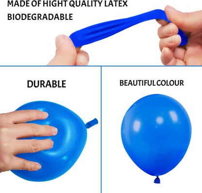 Blue Balloons - 110 Pcs Mini 5-Inch Thick Latex Balloons for Birthday & Baby Shower Decorations