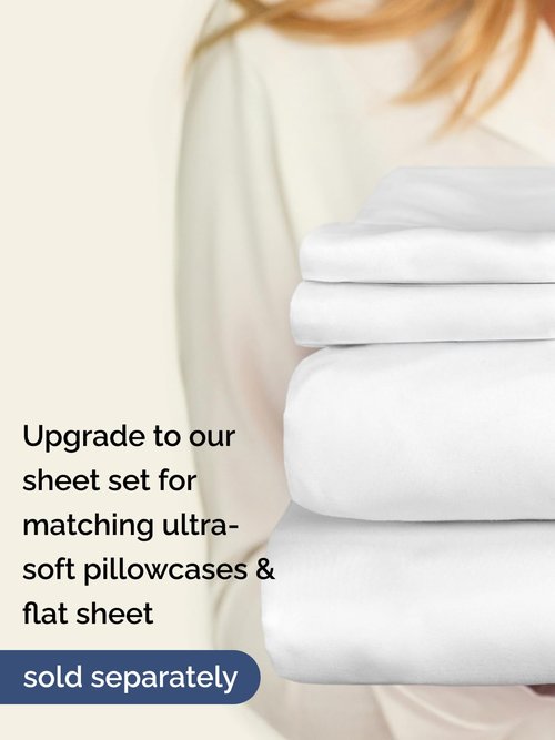 Extra Deep Twin Fitted Sheet - Hotel Luxury Single Fitted Sheet Only - Easily Fits 18 inch to 24 inch Mattress - Ultra Soft, Wrinkle Free w/Extra Deep Pockets - Easy-Care, Breathable & Comfy - White