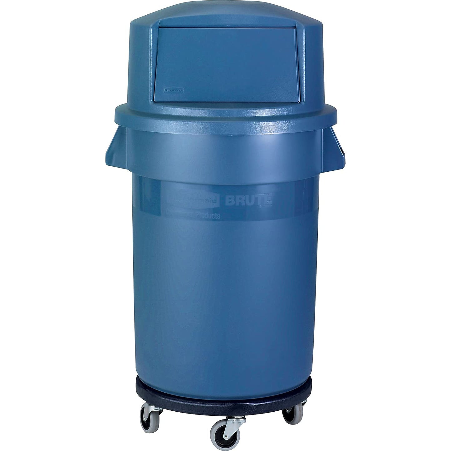 Rubbermaid Commercial RCP264000BK Products Brute Round Twist on/Off Dolly, 250lb Capacity, 18Dia x 6 5/8H, Black