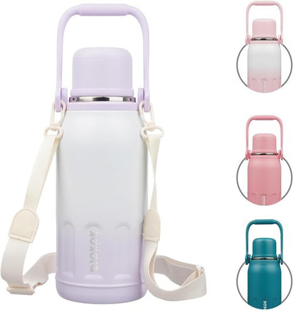 BJPKPK Insulated Water Bottle - 40oz Stainless Steel Thermal Flask with Handle | Dishwasher Safe, Purple Pearl