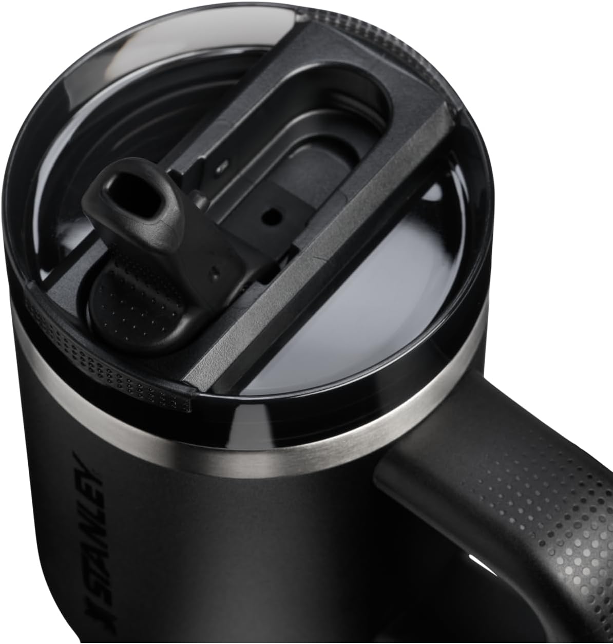 STANLEY Quencher ProTour 14 oz Tumbler - Leakproof Lid, Built-In Straw & Handle | Insulated, BPA-Free, Black 2.0