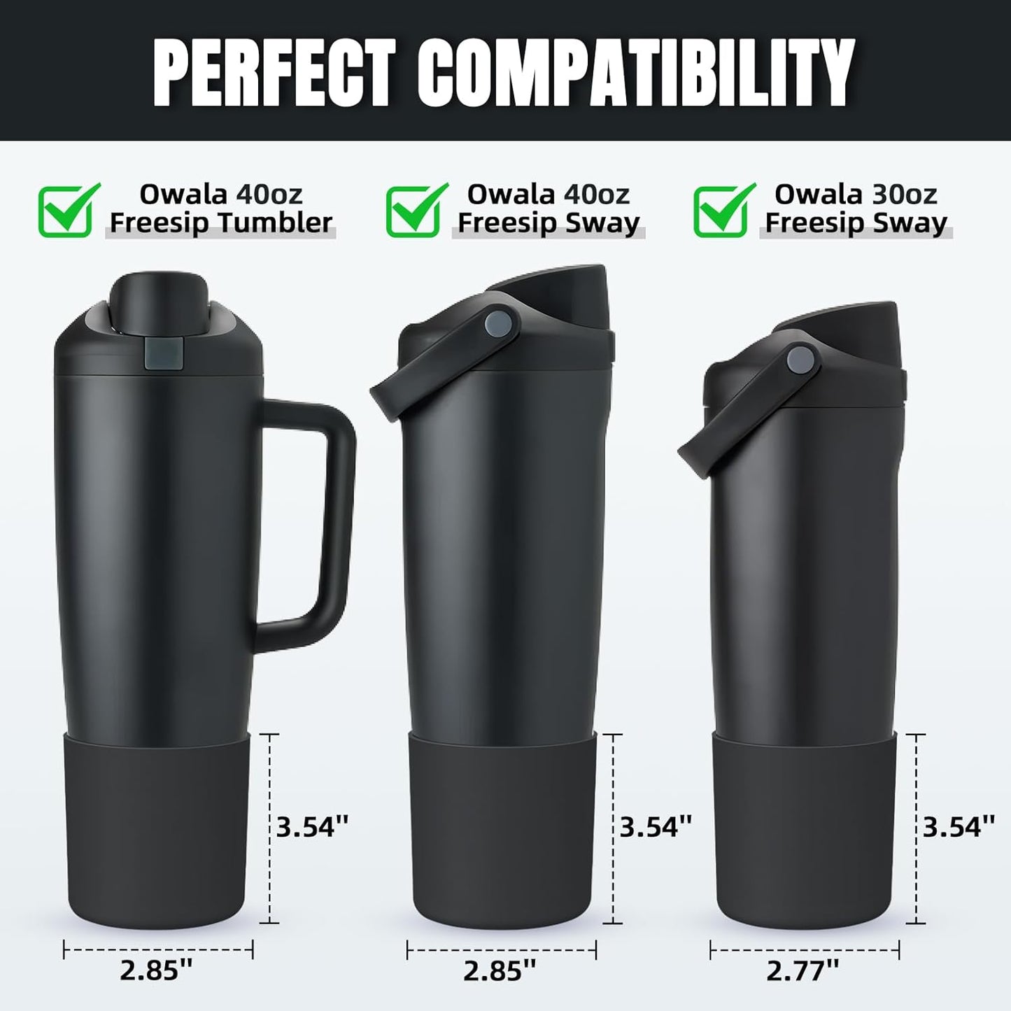 Owala Silicone Boot - Anti-Slip Bottom Cover Sleeve for 30oz & 40oz FreeSip Sway Bottles | Large Protection