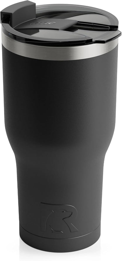 RTIC 30 oz Insulated Tumbler - Stainless Steel Travel Mug with Spill-Proof Lid | Black, Hot & Cold Beverages