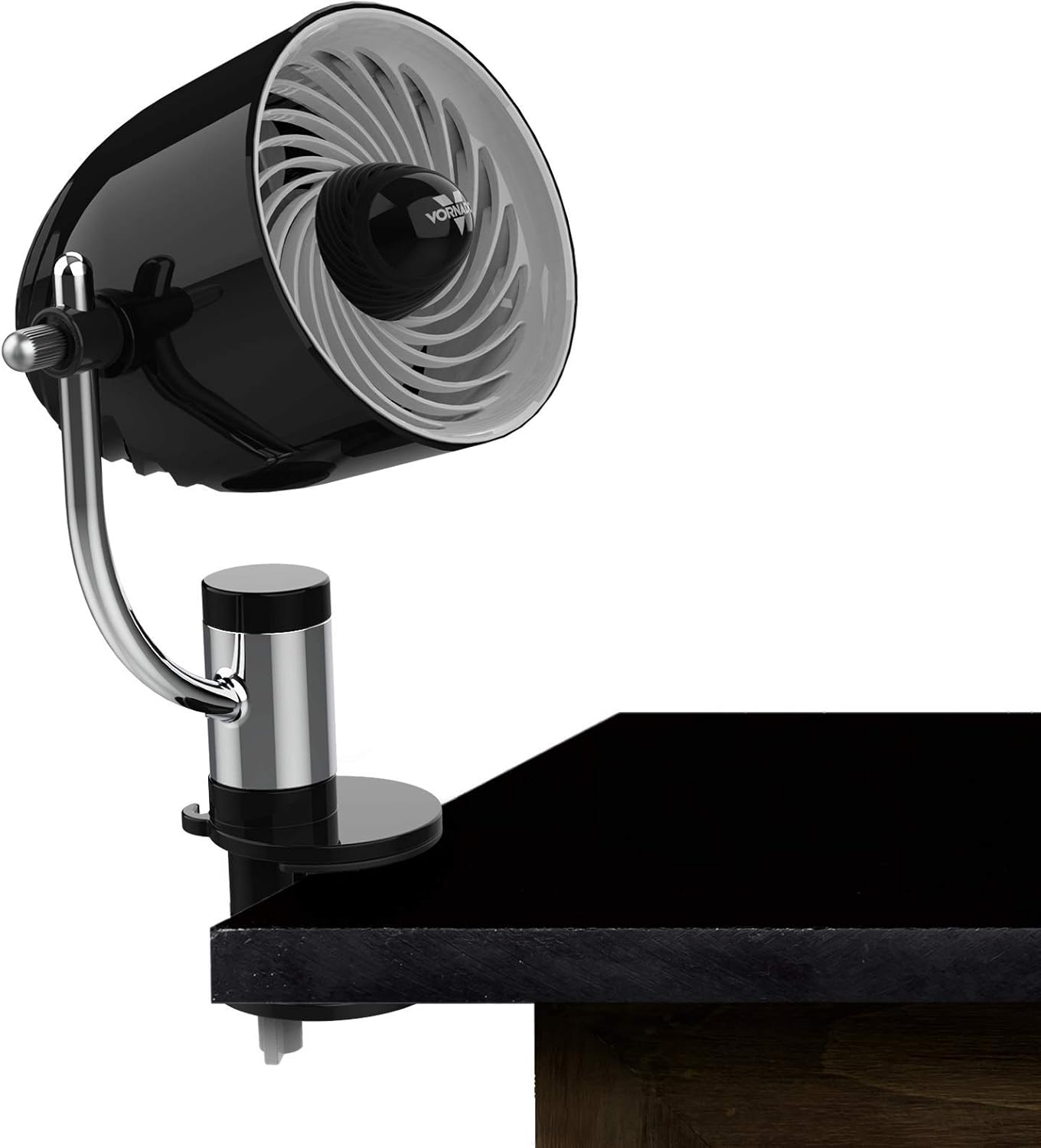 Vornado Pivot Clip Desk Fan - Portable 3-Speed Air Circulator with 360° Adjustable Axis | Whisper Quiet, Black