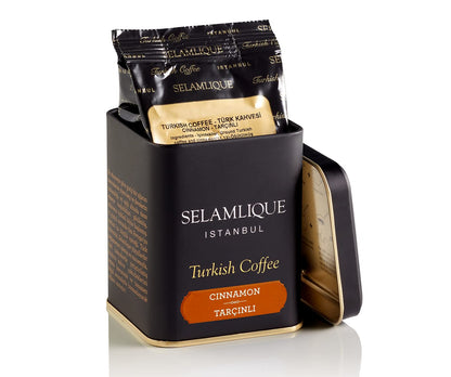 Selamlique Istanbul Turkish Coffee with Cinnamon (4.40oz) Ultra Fine Ground