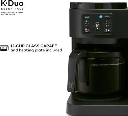 K-Duo Essentials Coffee Maker - Hot & Iced Brewing with 12-Cup Carafe, 72 oz Reservoir, Pause & Pour Feature
