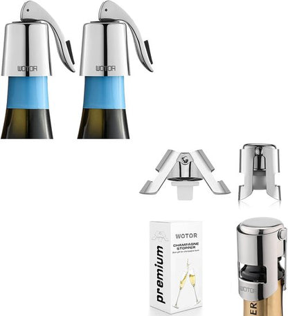 +WOTOR 3 Pack Silver Champagne Stopper