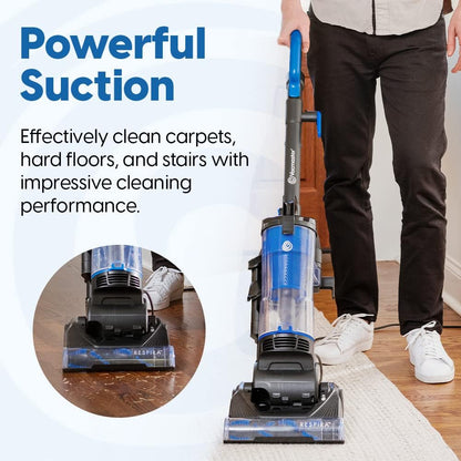 Vacmaster UC0501 Bagless Upright Vacuum Cleaner - Large Dust Cup & Efficient Cyclone Filtration System | 17ft Cord for Carpets & Pet Hair