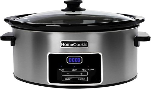 8-Quart Digital Programmable Slow Cooker - Perfect for Family Dinners | Serves 10+ People with Timer