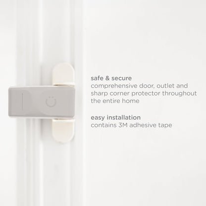 Ubbi Safety Bundle - Complete Childproofing Kit with 36 Outlet Covers, 16 Corner Protectors & 2 Pinch Guards - Taupe