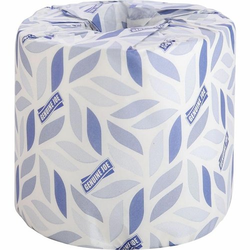 Genuine Joe Standard Bath Tissue, 3" x 4", 2-Ply, 400 Sheets/Roll, 96 Count