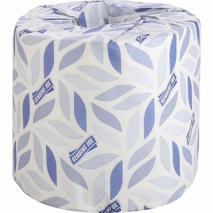 Genuine Joe Standard Bath Tissue, 3" x 4", 2-Ply, 400 Sheets/Roll, 96 Count