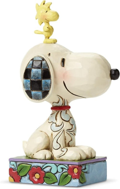 Enesco Peanuts Collection | Jim Shore Snoopy & Woodstock Figurine - Handcrafted 5-Inch Collectible Decor