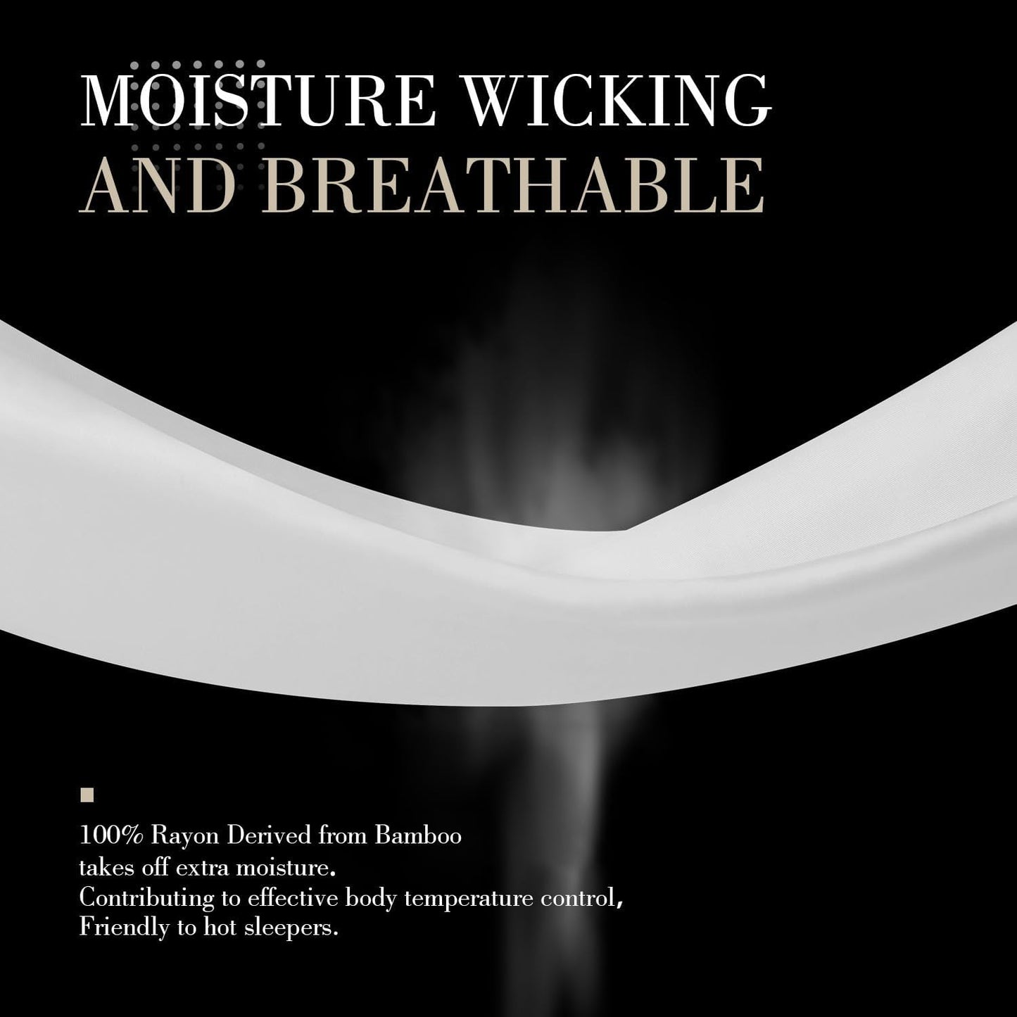 WishSmile Cooling Queen Pillowcases - Breathable Silky Soft Rayon from Bamboo, Moisture Wicking | White, 20x30 IN, Set of 2