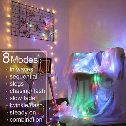 Skiennix Curtain Lights - 300 LED Twinkle String Lights for Bedroom & Wedding Decor | 9.8x9.8 Ft