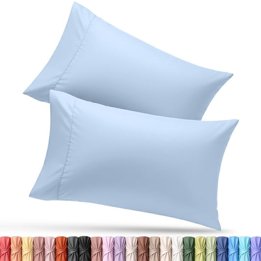 Utopia Bedding Pillow Cases King Size 2-Pack – Soft Brushed Microfiber – Envelope Closure – Perfect for Hospitals, Hotels, Guest Rooms – Oeko-TEX Certified, 20x40 Inches (Ice Blue)