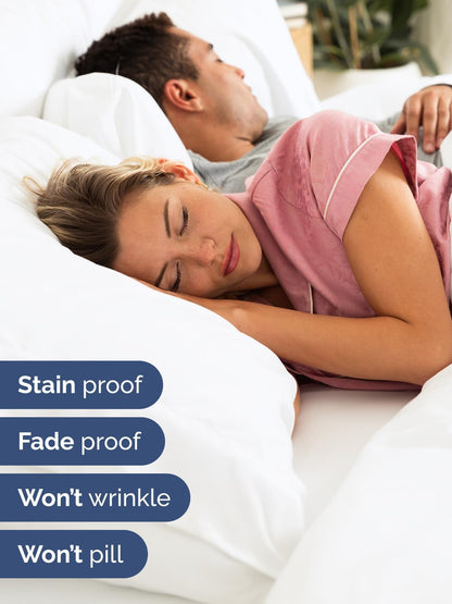 Skiennix Extra Deep King Sheet Set - 6 Piece Breathable Cooling Bedding - Soft, Wrinkle-Free White