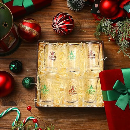30 Pack Christmas Shot Glasses - Naughty Nice Party Cups, 1.2 oz Acrylic