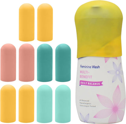 TRANOMOS Silicone Bottle Covers - Travel Essentials for Men & Women | Leak-Proof & Compact Design