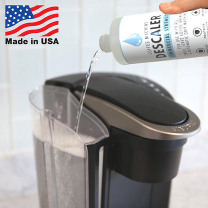 PureWater Filters Descaler & Cleaner (6 Uses) - MADE IN USA - Descaling Solution for Keurig Brewers, Nespresso, Delonghi, Breville & All Coffee Makers & Espresso Machines