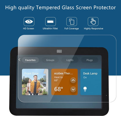 MUBUY-GOL Tempered Glass Screen Protector - 9H Hardness, Ultra Clear, Anti-Fingerprint for Echo Show 8 (3rd Gen, 2023)