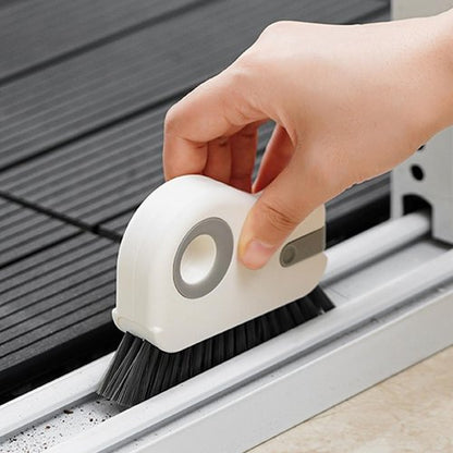 Groove Cleaning Brush - 2-in-1 Grout Cleaner Tool with Hard Bristles for Sliding Door Tracks & Window Sills
