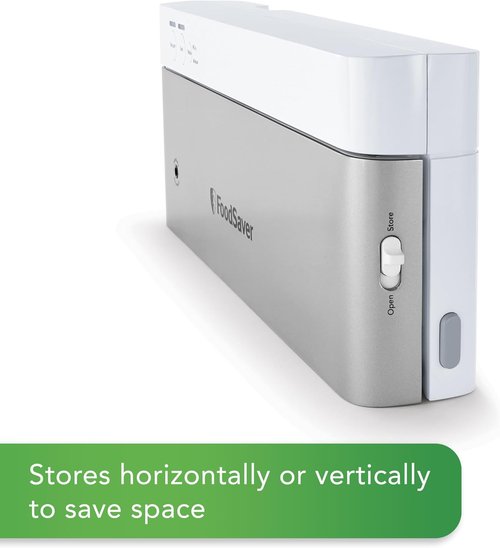 FoodSaver Compact Vacuum Sealer Machine - Airtight Food Storage & Sous Vide Bags, White