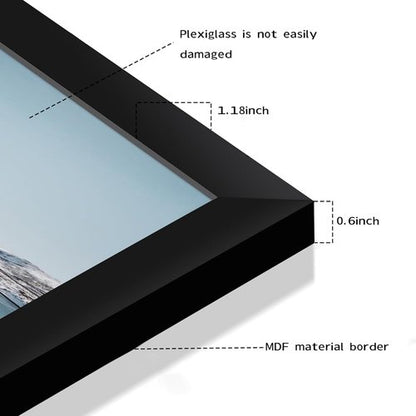 Black Poster Frame Set of 5 by [Brand Name] - Versatile 24x36 & 20x30 Wall Mounting Options