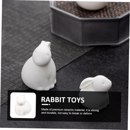 Regine Switzerland Ceramic Rabbit Figurine - Year of the Rabbit Desktop Bunny Decor | Perfect for Home & Office