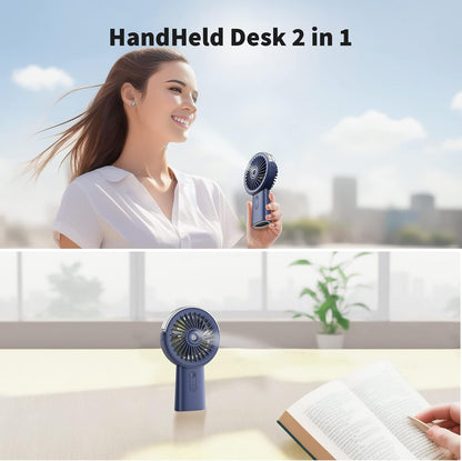 Otlonpe Handheld Misting Fan - Portable Rechargeable Water Spray Fan | 4000mAh Battery, 3-Speed, 4-15 Hrs Runtime