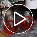 Fillable Christmas Drink Balls - 10 Pack 150ml Clear Plastic Ornaments with Silver Caps