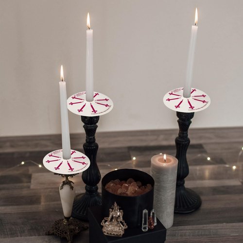 ChurchCandles Unscented White No Smoke - 150 Packs with Drip Protectors for Vigil Services