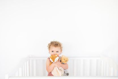 Pearhead Fox Baby Lovey - Organic Cotton Muslin Security Blanket | Soft, Breathable Snuggle Toy for Newborns 0+ Months