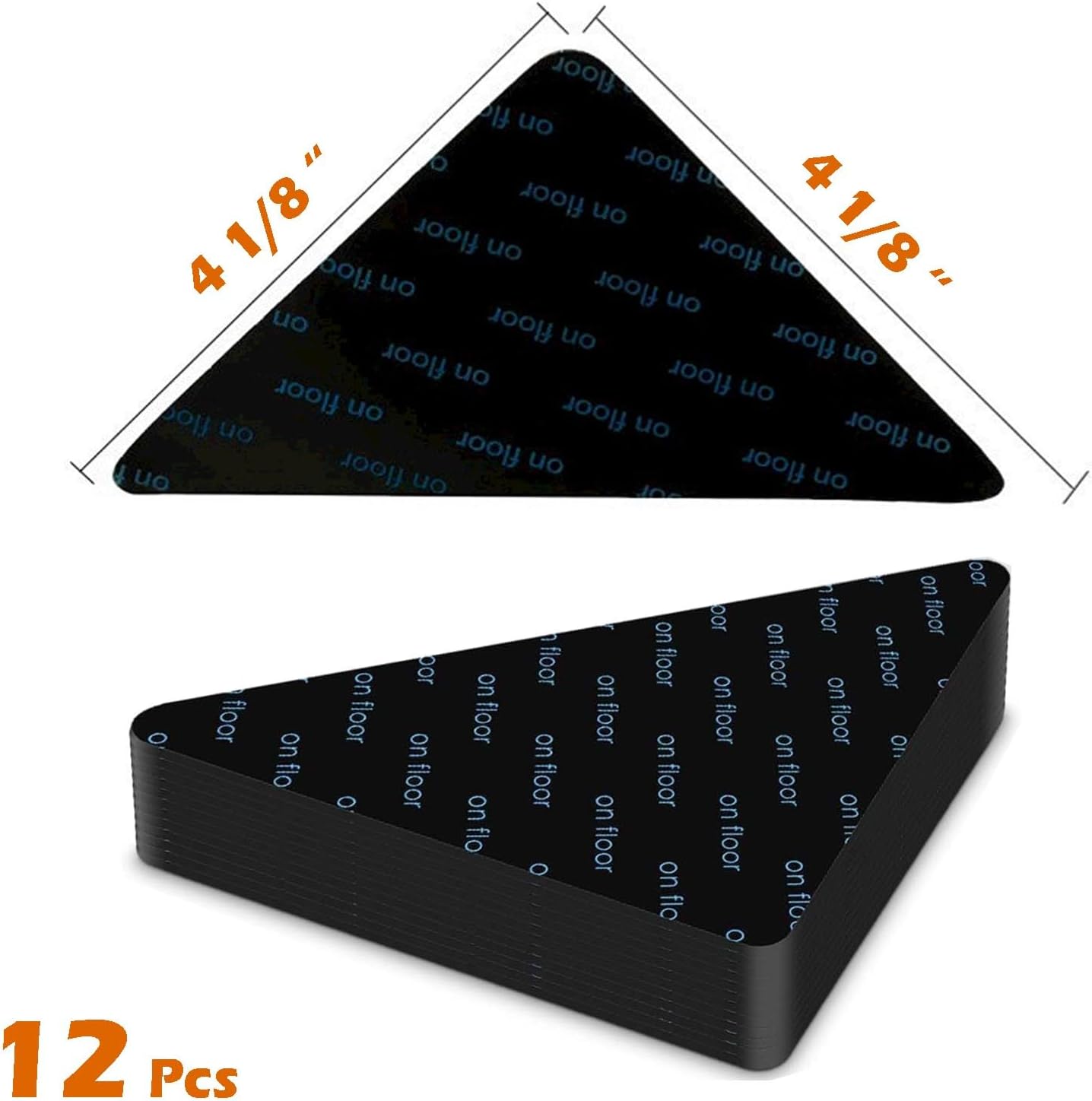 Skiennix Rug Corner Grippers - 12 Pcs Double-Sided Carpet Stickers for No-Damage Anti-Slip Support