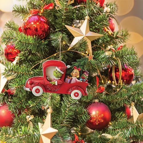 Christmas Hanging Ornament Grinch and Red Truck Decor - Jim Shore Collectible