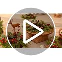 Green 6 Pcs Small Christmas Wreaths for Cabinets with Red Ribbon & Berries